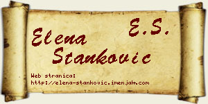 Elena Stanković vizit kartica
